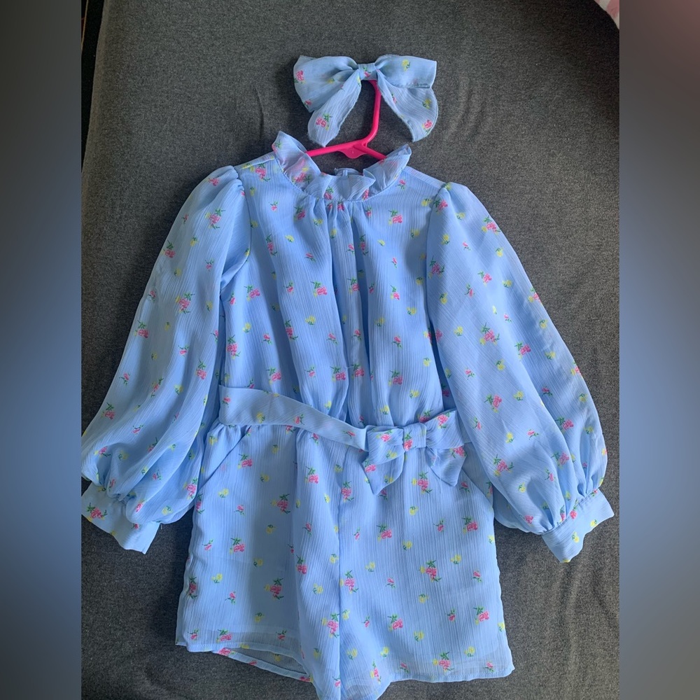 Janie and jack romper with bow size 5
